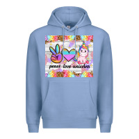 Colony Blue peace loeve unicorns Premium Hoodie - CowGirlArtShop