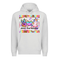Peace Loeve Unicorns Premium Hoodie | Teevron