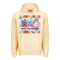 Pina Colada peace loeve unicorns Premium Hoodie - CowGirlArtShop