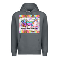 Rock peace loeve unicorns Premium Hoodie - CowGirlArtShop