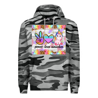 Slate Camo peace loeve unicorns Premium Hoodie - CowGirlArtShop