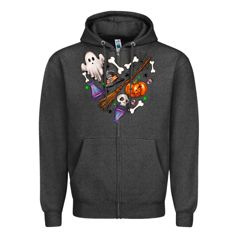 Love Hallowen Zipper Hoodie by NancyCooperArtShop | Teevron