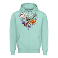 Seafoam love hallowen Zipper Hoodie - NancyCooperArtShop