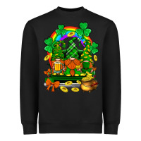 Black st. patricks gnomes truck with rainbow Heavyweight Sweatshirt - BundleAndBundleShop