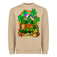 Mushroom st. patricks gnomes truck with rainbow Heavyweight Sweatshirt - BundleAndBundleShop