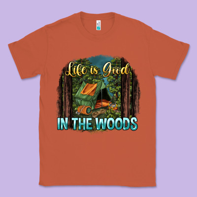 Life Is Good In The Woods Classic Tee Designed By Nancycooperartshop