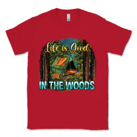 Red life is good in the woods Classic Tee - NancyCooperArtShop