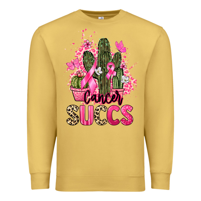 Cancer Succs Cancer Awareness Premium Sweatshirt by HowdyJamesFarm | Teevron