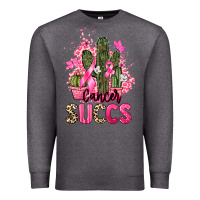 Charcoal Heather Cancer succs Cancer Awareness Premium Sweatshirt - HowdyJamesFarm