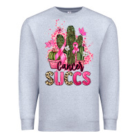 Heather Grey Cancer succs Cancer Awareness Premium Sweatshirt - HowdyJamesFarm
