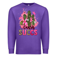 Purple Cancer succs Cancer Awareness Premium Sweatshirt - HowdyJamesFarm