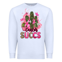 White Cancer succs Cancer Awareness Premium Sweatshirt - HowdyJamesFarm