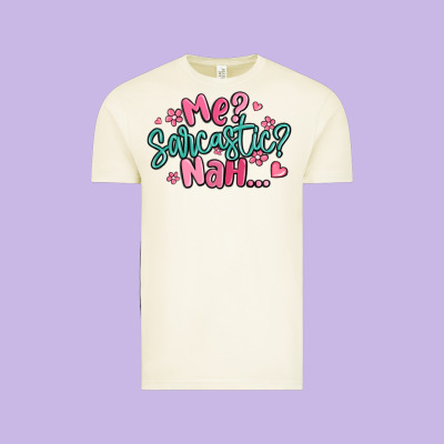 Me Sarcastic Nah... Vintage Tee Designed By Maliassmallbusiness