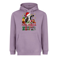 Lavender merry christmas heifer cow Heavyweight Hoodie - CowGirlArtShop