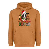 Merry Christmas Heifer Cow Heavyweight Hoodie | Teevron