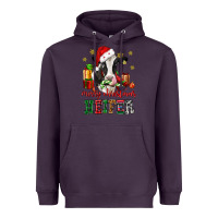 Plum merry christmas heifer cow Heavyweight Hoodie - CowGirlArtShop