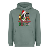 Sage merry christmas heifer cow Heavyweight Hoodie - CowGirlArtShop