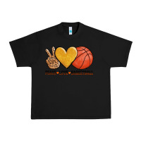 Black peace love basketball Urban Heavy Tee - AdoDesignShop