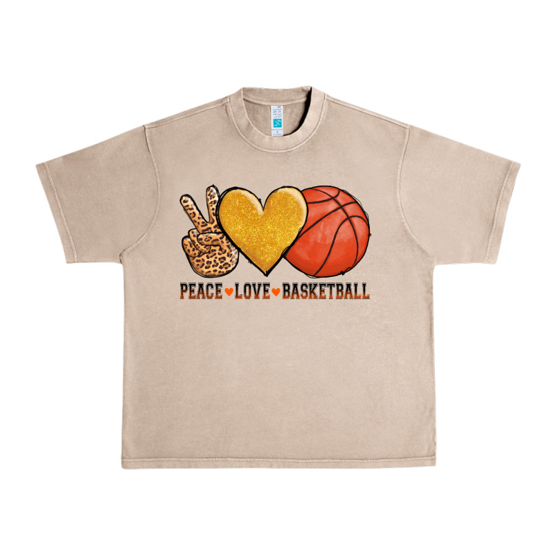 Peace Love Basketball Urban Heavy Tee by AdoDesignShop | Teevron