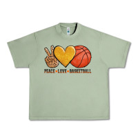 Oil Green peace love basketball Urban Heavy Tee - AdoDesignShop