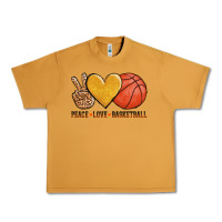 Peanut Butter peace love basketball Urban Heavy Tee - AdoDesignShop