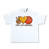 White peace love basketball Urban Heavy Tee - AdoDesignShop