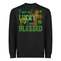 Black I Am Not Lucky I Am Blessed St. Patricks Heavyweight Sweatshirt - BundleAndBundleShop