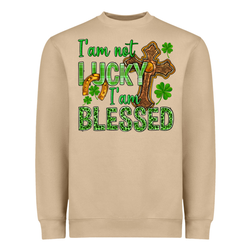 I Am Not Lucky I Am Blessed St. Patricks Heavyweight Sweatshirt by BundleAndBundleShop | Teevron