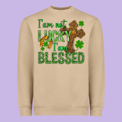 I Am Not Lucky I Am Blessed St. Patricks Heavyweight Sweatshirt Designed By Bundleandbundleshop