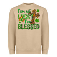 Mushroom I Am Not Lucky I Am Blessed St. Patricks Heavyweight Sweatshirt - BundleAndBundleShop