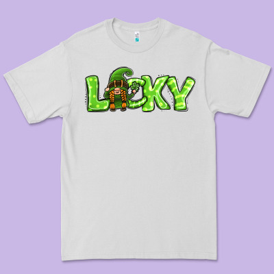 St Patricks Day Lucky Gnome Premium Tee Designed By Jasminsmagicworld