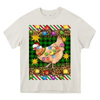 Cream Christmas Chicken Heavy Core Tee - Artiststas