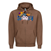 Chestnut Stay Spooky Zipper Hoodie - texasbilliewilder