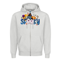 Dove Grey Stay Spooky Zipper Hoodie - texasbilliewilder