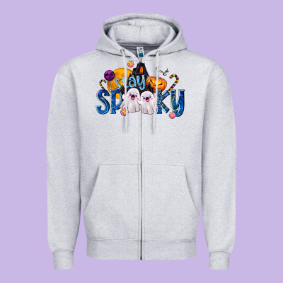 Stay Spooky Zipper Hoodie Designed By Texasbilliewilder