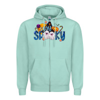 Seafoam Stay Spooky Zipper Hoodie - texasbilliewilder
