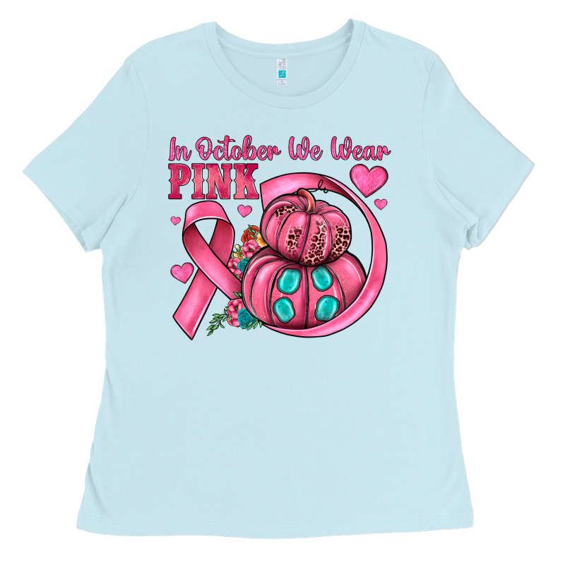 In October We Wear Pink Ladies Tee by JahusDesignShop | Teevron
