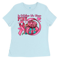 Baby Blue in october we wear pink Ladies Tee - JahusDesignShop