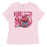 Bubblegum Pink in october we wear pink Ladies Tee - JahusDesignShop