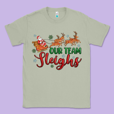 Our Team Sleigh Classic Tee Designed By Maliassmallbusiness