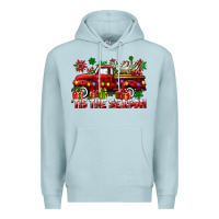 Blue Mist tis the season christmas truck Premium Hoodie - CowGirlArtShop