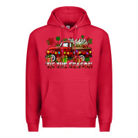 Cardinal tis the season christmas truck Premium Hoodie - CowGirlArtShop