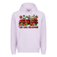 Lilac tis the season christmas truck Premium Hoodie - CowGirlArtShop