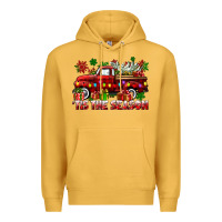 Mustard tis the season christmas truck Premium Hoodie - CowGirlArtShop