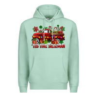 Seafoam tis the season christmas truck Premium Hoodie - CowGirlArtShop