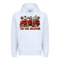 White tis the season christmas truck Premium Hoodie - CowGirlArtShop
