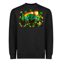 Black St. Patrick's afro gnomies with rainbow Heavyweight Sweatshirt - BundleAndBundleShop