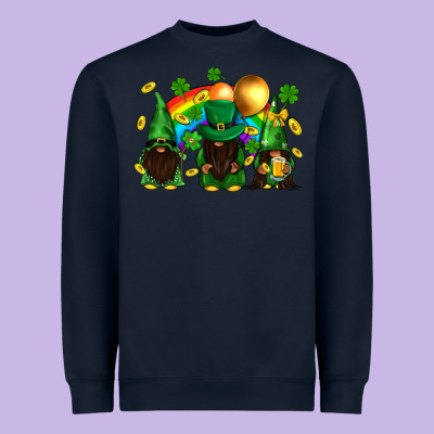 St. Patrick's Afro Gnomies With Rainbow Heavyweight Sweatshirt Designed By Bundleandbundleshop