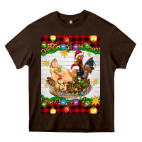 Chocolate Brown Christmas coop animals Heavy Core Tee - Artiststas