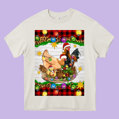 Christmas Coop Animals Heavy Core Tee Designed By Artiststas